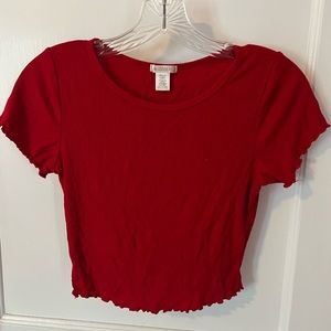 Red crop top